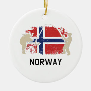 Norsk Flagga, Flagga Julgransprydnad Keramik