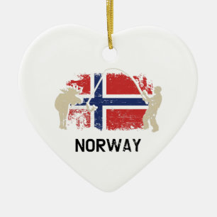 Norsk Flagga, Flagga Julgransprydnad Keramik
