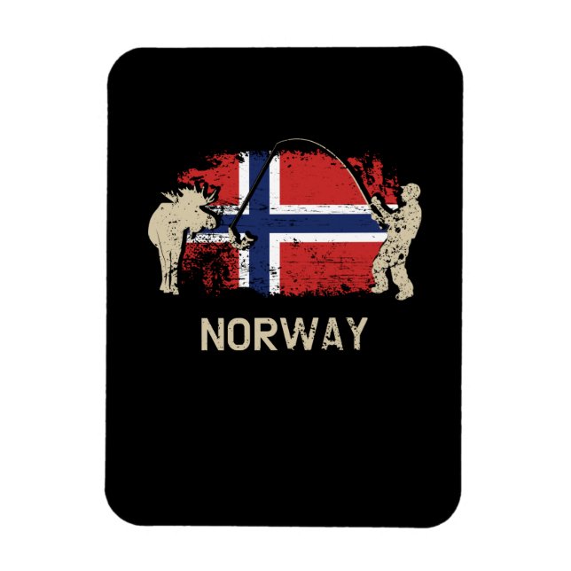 Norsk Flagga, Flagga Magnet (Vertikal)