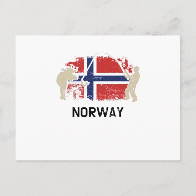 Norsk Flagga, Flagga Vykort (Framsida)