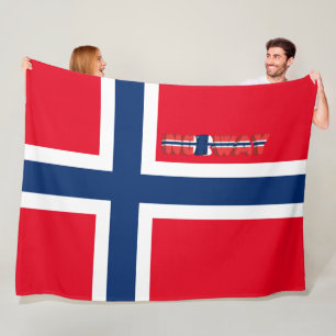 Norsk flagga fleecefilt