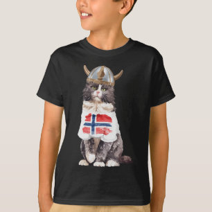 Norsk Flagga för Norge av skogskaraktär T Shirt