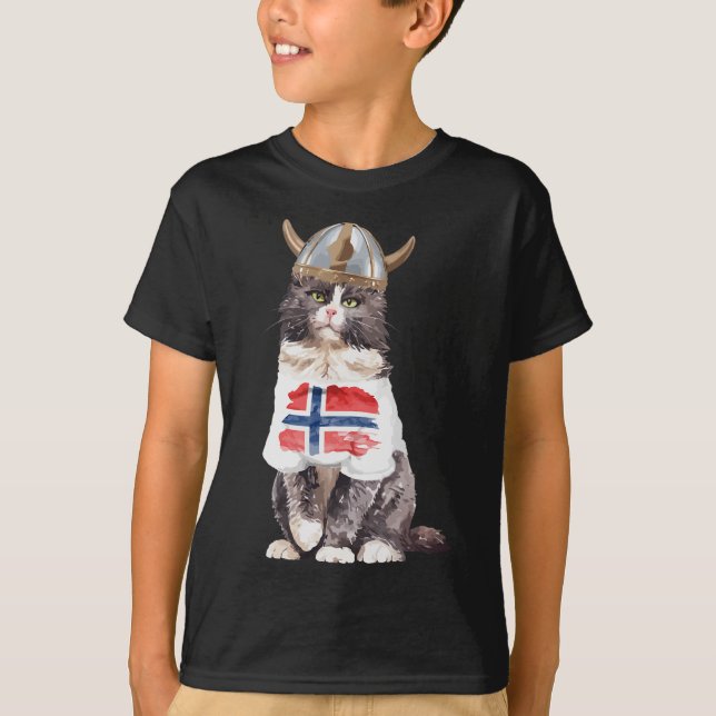 Norsk Flagga för Norge av skogskaraktär T Shirt (Framsida)