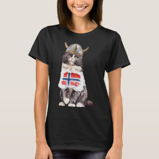 Norsk Flagga för Norge av skogskaraktär T Shirt