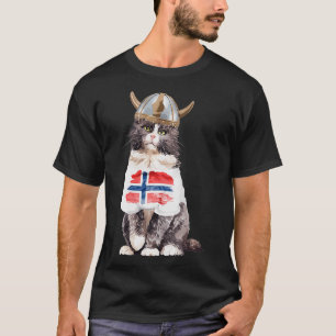 Norsk Flagga för Norge av skogskaraktär T Shirt