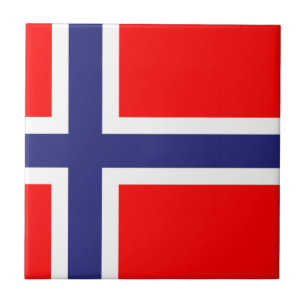 Norsk flagga kakelplatta