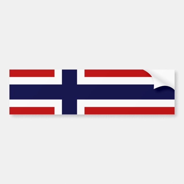 Norsk flagga - Kongeriket Norge - Norsk Flagg Bildekal (Framsidan)
