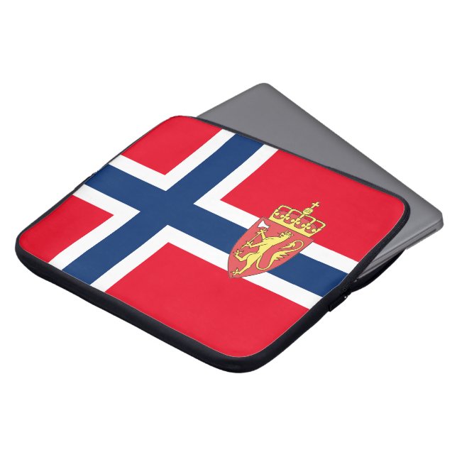 Norsk flagga laptop fodral (Framsida topp)