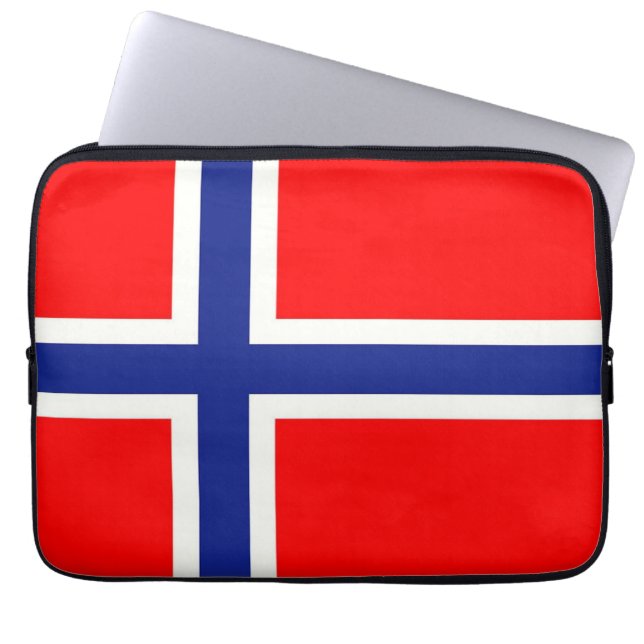 Norsk flagga laptop sleeve (Framsidan)