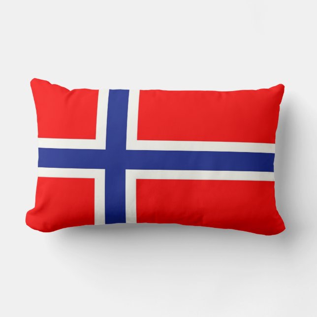 Norsk flagga lumbarkudde (Framsida)