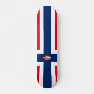 Norsk flagga mini skateboard bräda 18,5 cm