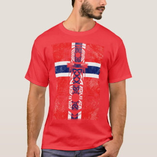 Norsk Flagga Mjlnir T Shirt