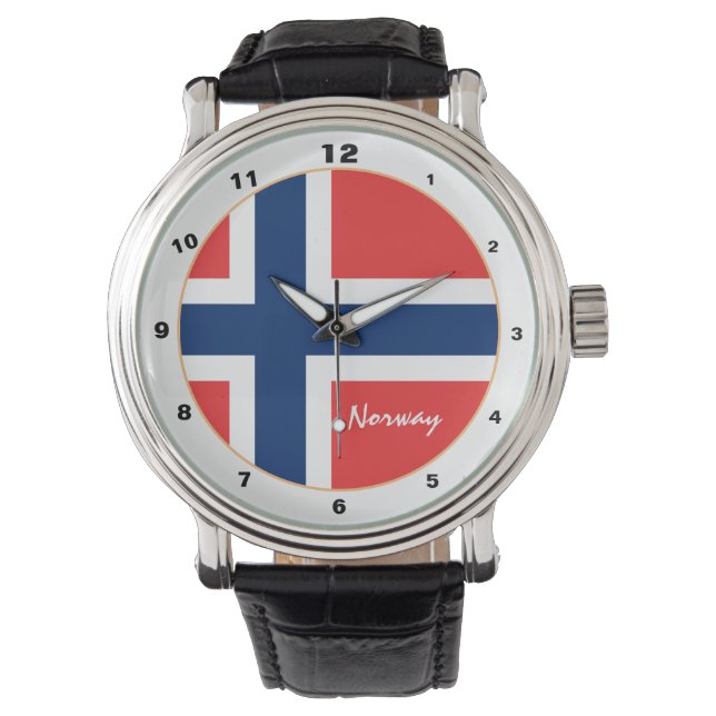 Norsk Flagga & Norge enkel mode /design Armbandsur (Framsida)
