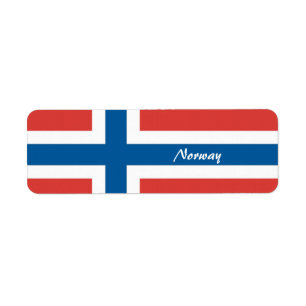 Norsk Flagga, Norge Returadress Etikett