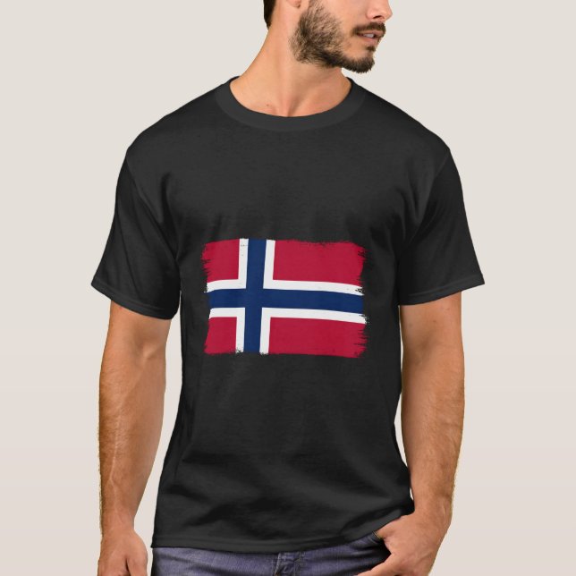 Norsk Flagga Norge T Shirt (Framsida)