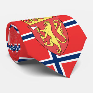 Norsk Flagga och Jacka av arm, Flagga av Norge Slips