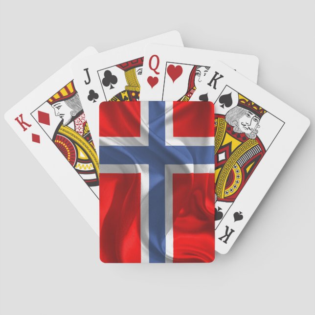 Norsk flagga spel kort (Baksidan)