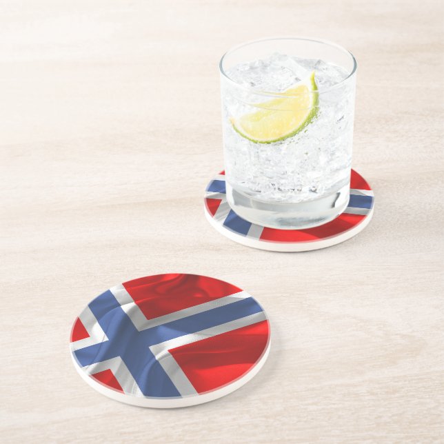 Norsk flagga underlägg sandsten (Sidan)