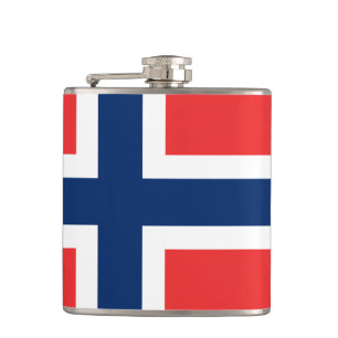 Norsk flaggaflaska fickplunta