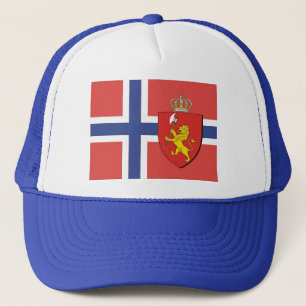 Norsk flaggahatt/norgevapensköldlock truckerkeps