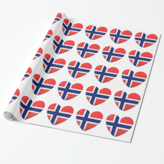 Norsk flaggahjärta av norgeskandinavet presentpapper