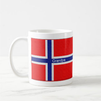 Norsk flaggapersonligmorfar kaffemugg