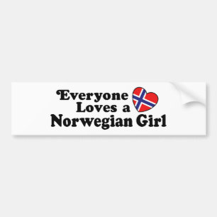 Norsk flicka bildekal