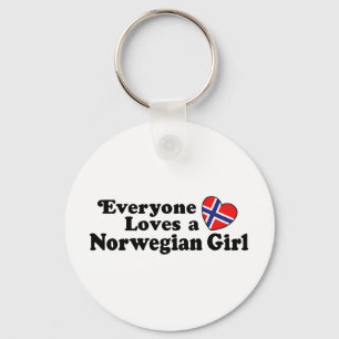 Norsk flicka nyckelring