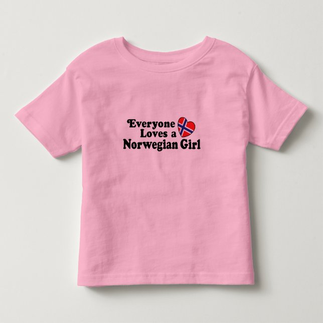 Norsk flicka tee shirt (Framsida)