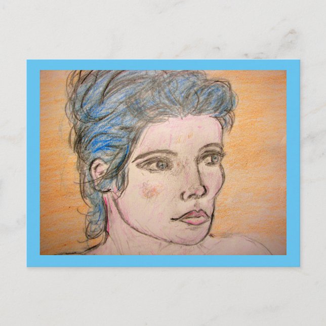 Norsk flicka vykort (Framsida)