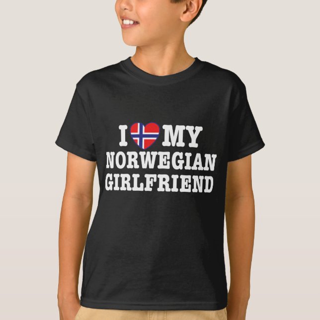 Norsk flickvän t shirt (Framsida)