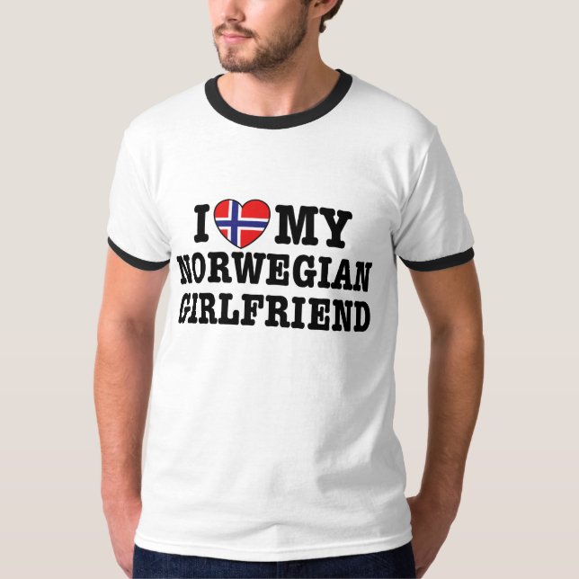 Norsk flickvän tee shirt (Framsida)