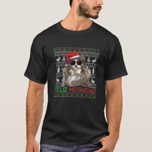 Norsk Forest Cat Feliz Meowidad Funny Christma T Shirt
