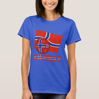 Norsk fotboll och flagga t shirt
