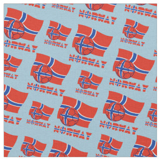 Norsk fotboll och flagga tyg