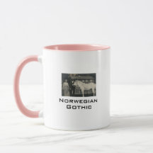 Norsk gotisk äkta foto kaffemugg