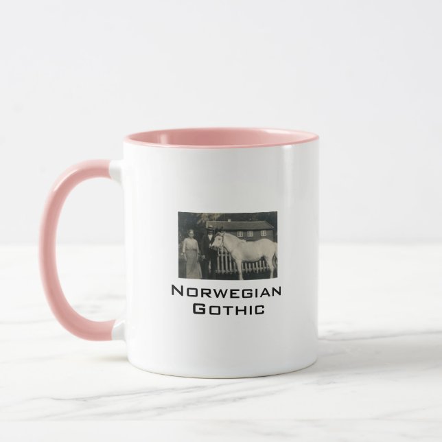 Norsk gotisk äkta foto kaffemugg (Vänster)