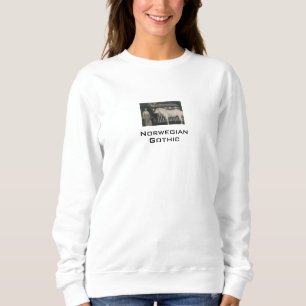 Norsk gotisk gotisk riktig fotovit sötskjorta t shirt