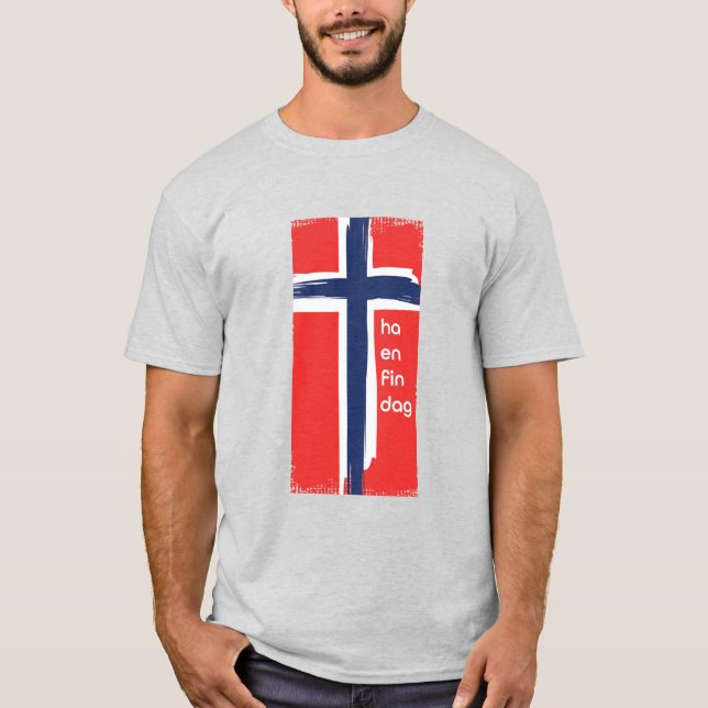 Norsk - Ha en trevlig dag T Shirt (Framsida)