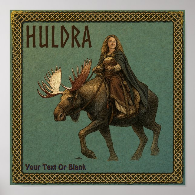 Norsk Huldra Skogskvinna Poster (Framsidan)