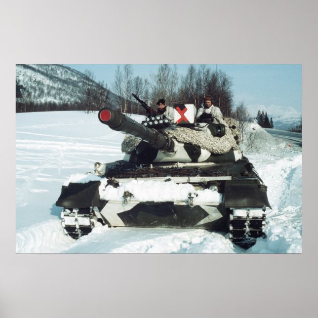 Norsk huvudsaklig stridtank för Leopard 1 Poster (Framsidan)