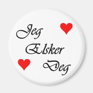 Norsk "I kärlek you" Norsk "Jeg Elsker Deg" Magnet