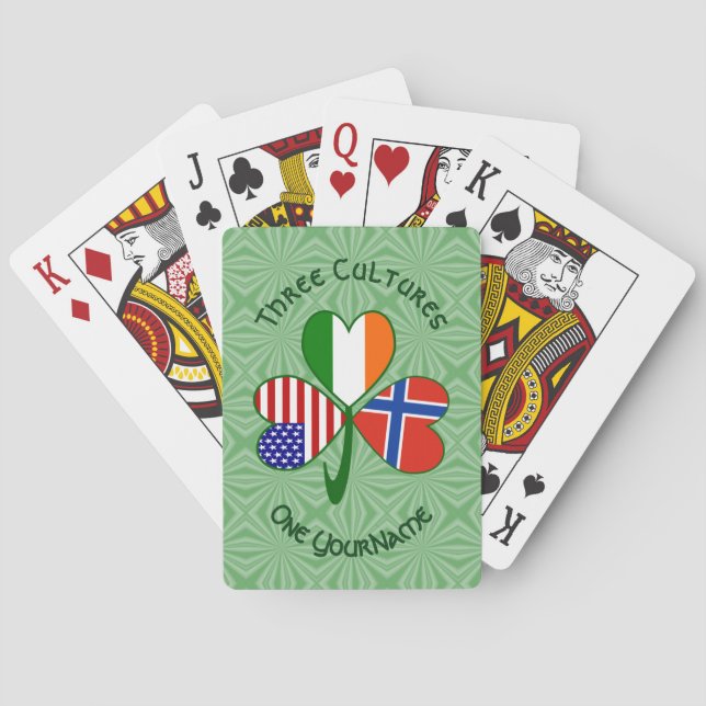 Norsk Irish Shamrock Personlig Casinokort (Baksidan)