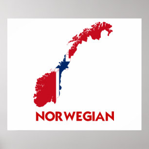 NORSK KARTA POSTER