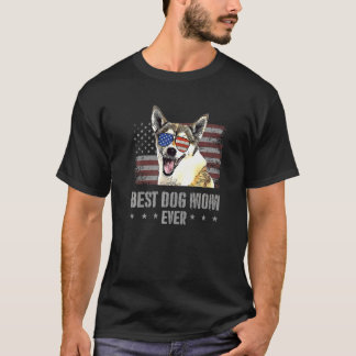 Norsk Lundehund Best Hund Mamma någonsin Retro Usa T Shirt