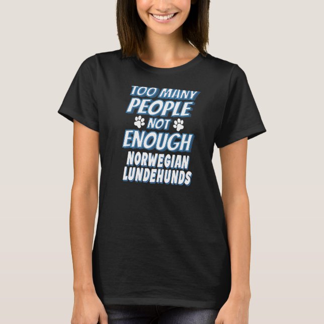 Norsk Lundehund Breed Hund Antisocial T Shirt (Framsida)