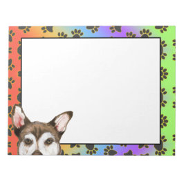 Norsk Lundehund, färgad hund mönster Anteckningsblock