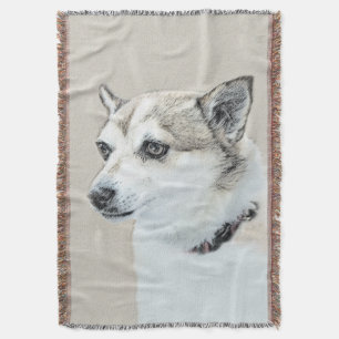 Norsk Lundehund Painting - Original Hund Art Filt