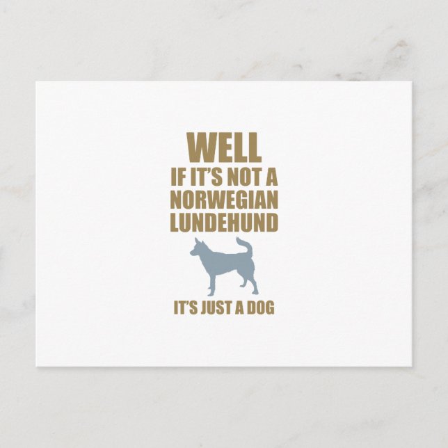 Norsk Lundehund Vykort (Framsida)