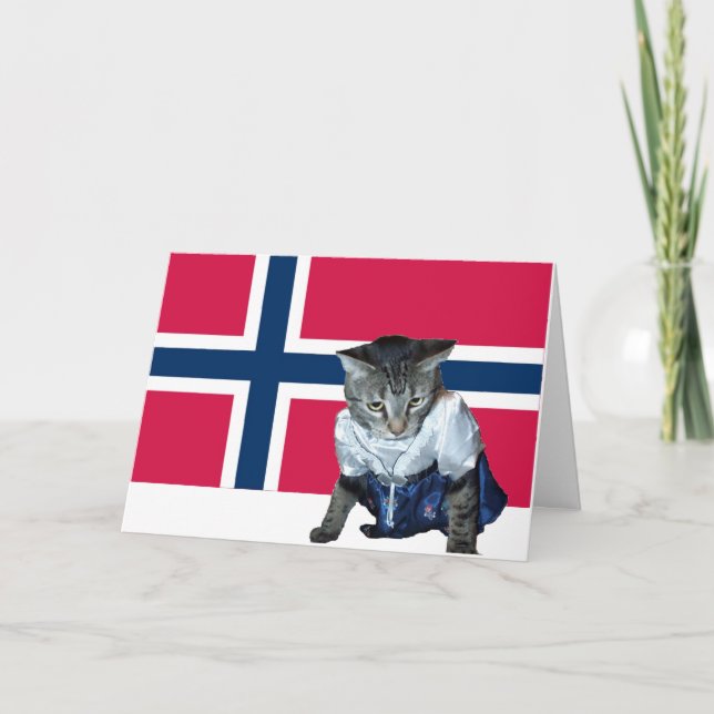 Norsk mall för konstitutiondagkort (Framsida)